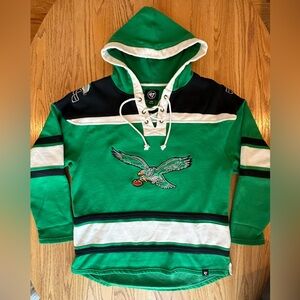 47 Green and Black Lace-Up Hoodie